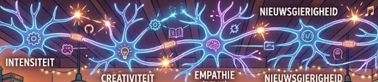 Neurale verbindingen — intensiteit, creativiteit, empathie, nieuwsgierigheid